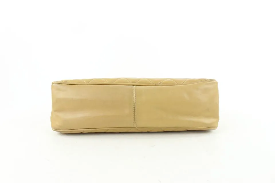 Chanel Beige Quilted Lambskin ShopperTote Chain Bag 593cas615