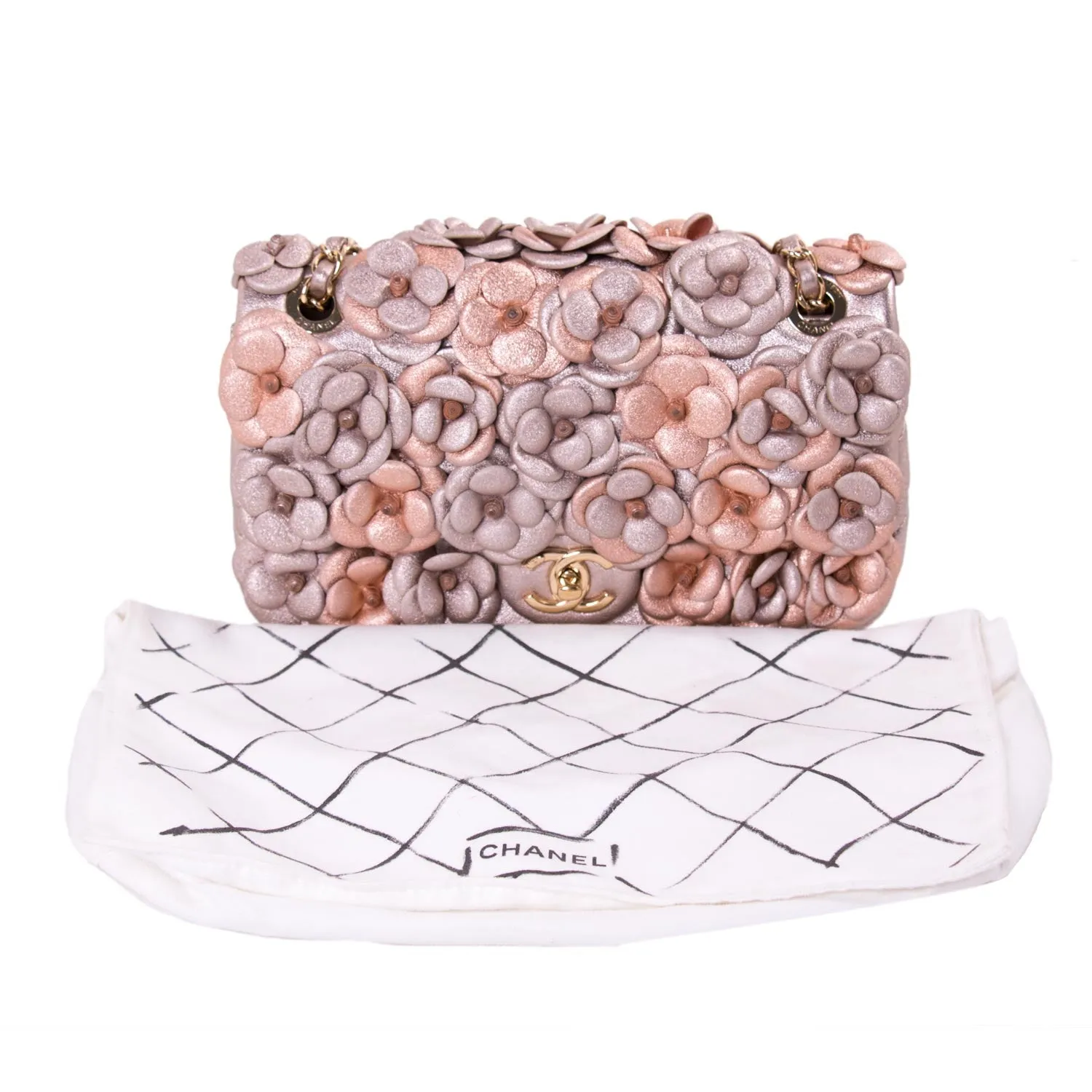 Chanel CC Camelia Embellished Flap Bag