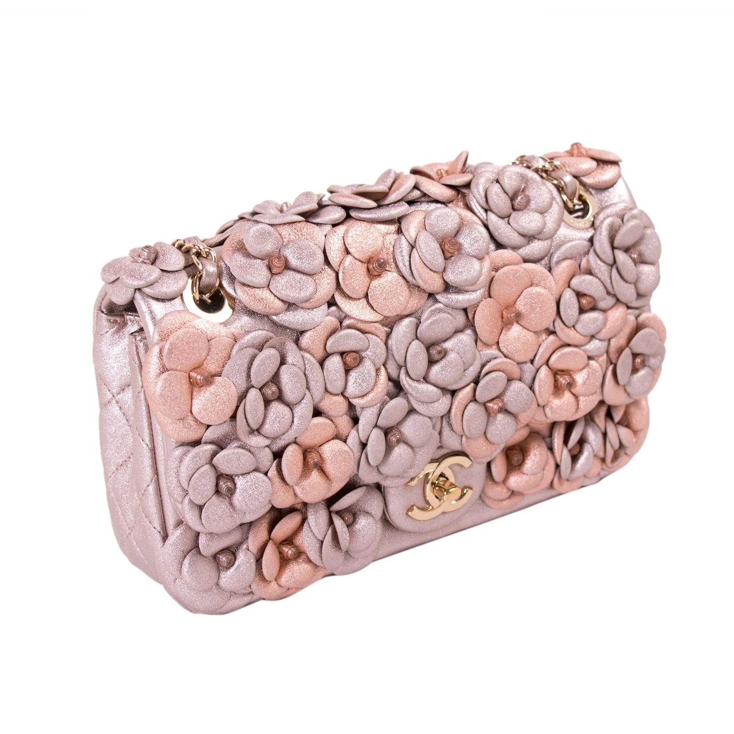 Chanel CC Camelia Embellished Flap Bag