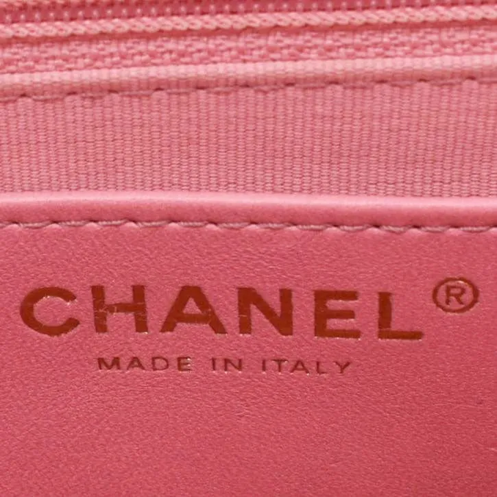 CHANEL CC Funky Town Flap Large Lambskin Quilted Leather Shoulder Bag Pink