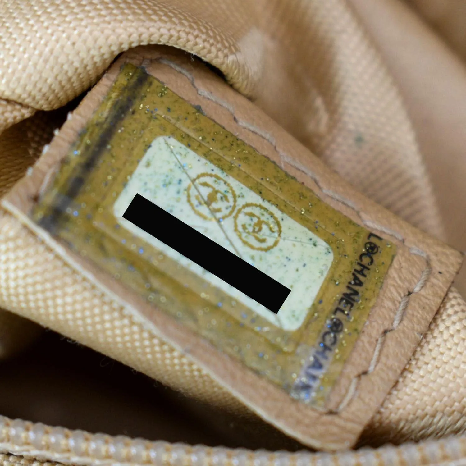 CHANEL CC Wild Stitch Caviar Leather Satchel Bag Tan