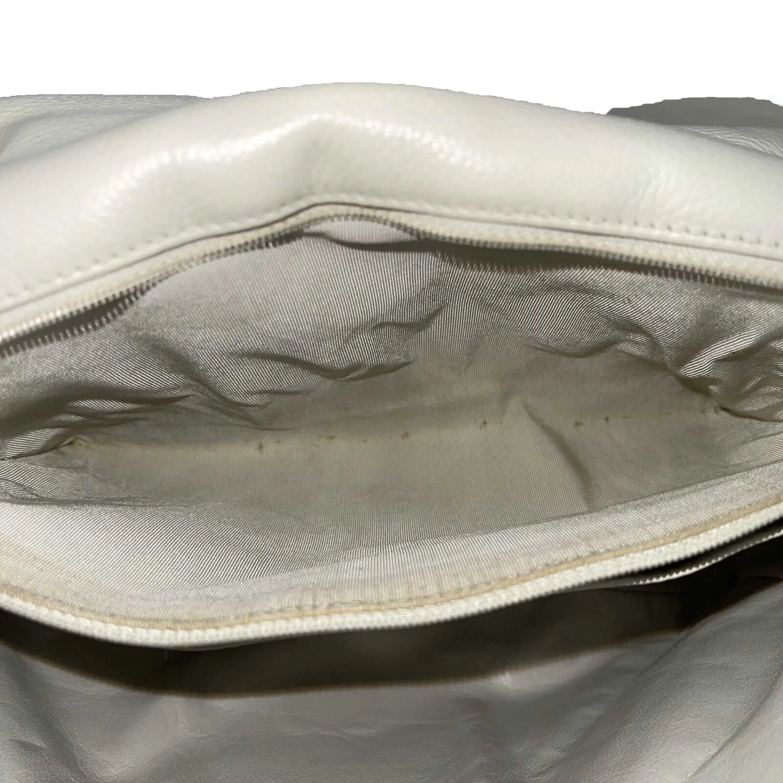 CHANEL - Classic Maxi CC Ecru Single Flap Shoulder Bag