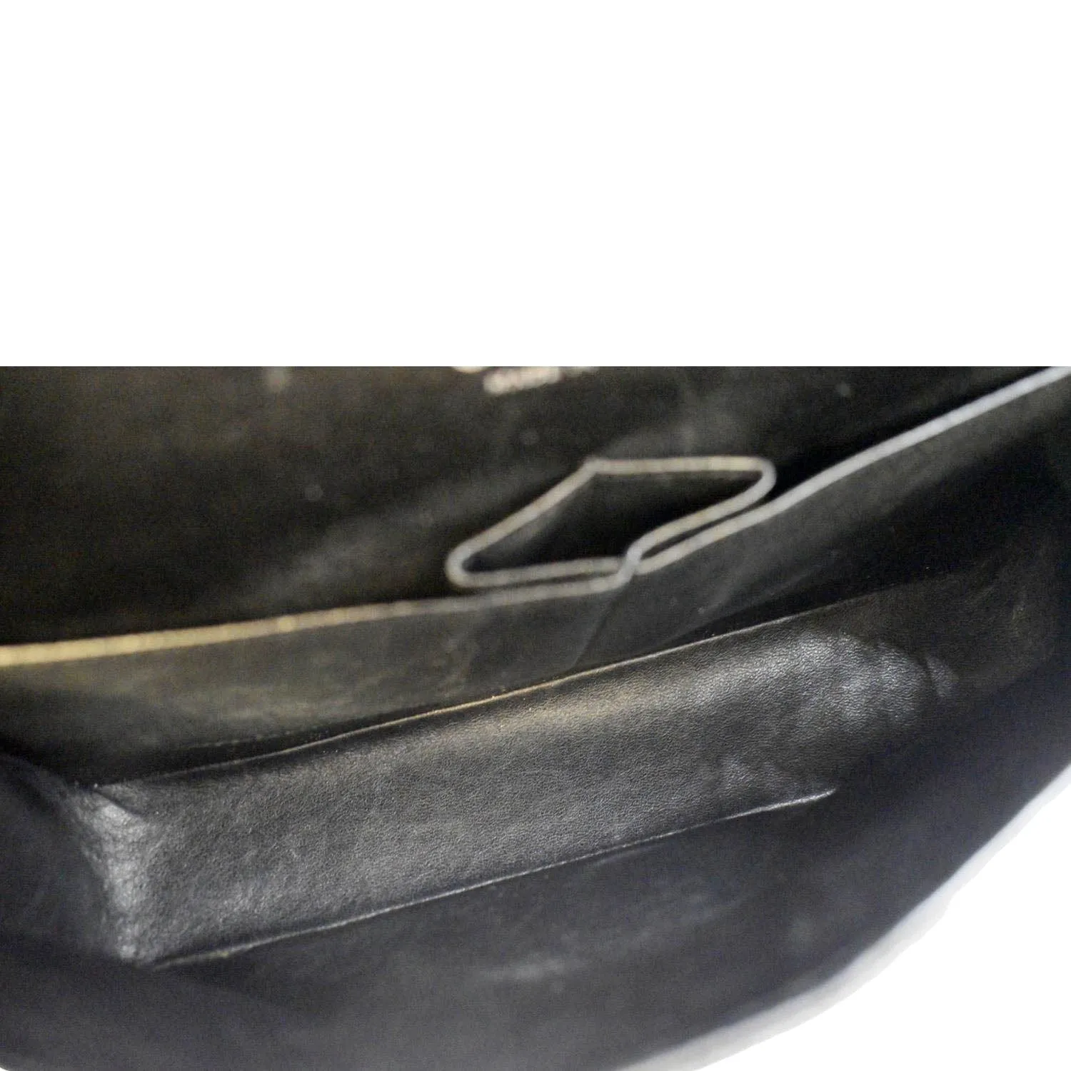 CHANEL Classic Medium Double Flap Quilted Caviar Leather Shoulder Bag Black