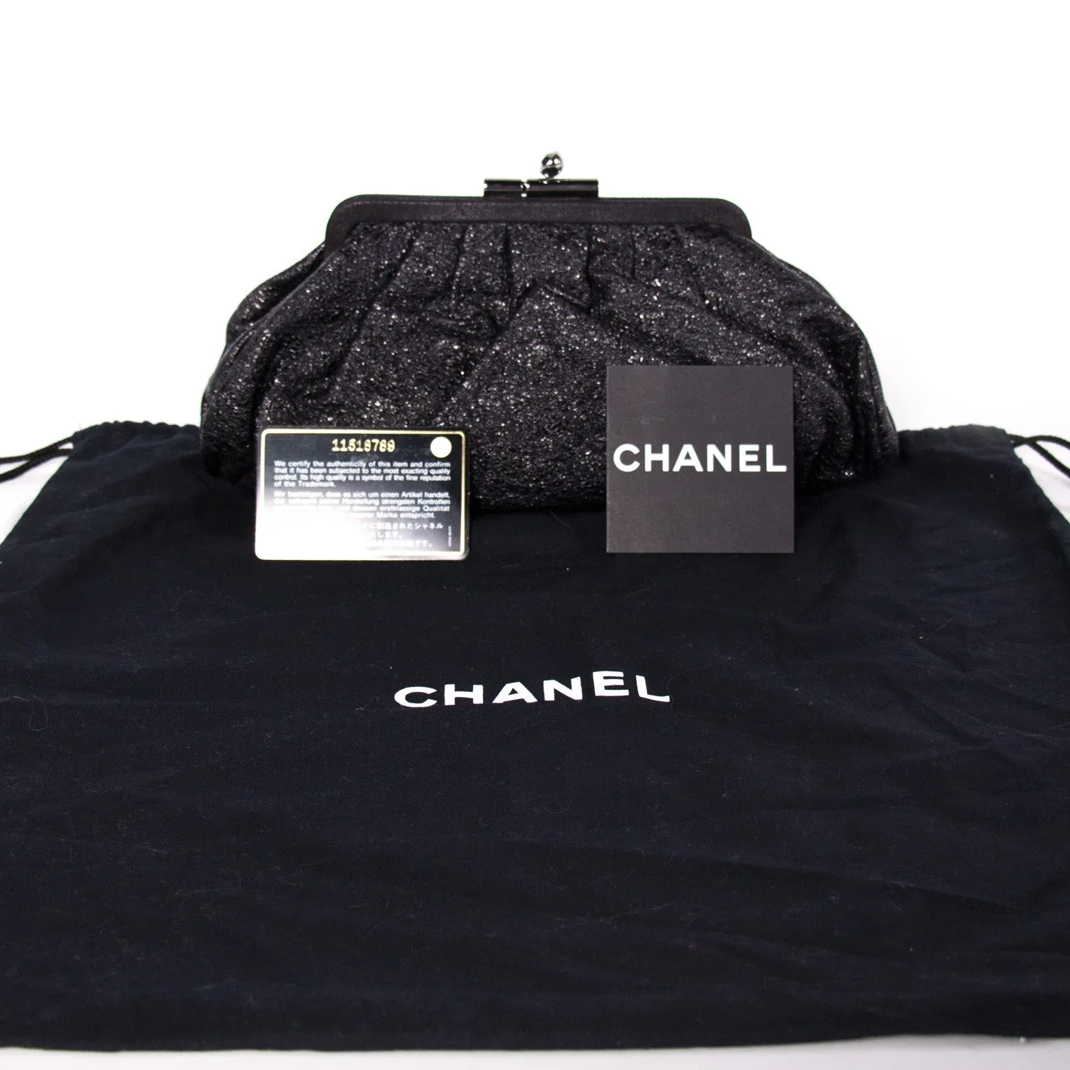 Chanel Crackled Frame Clutch