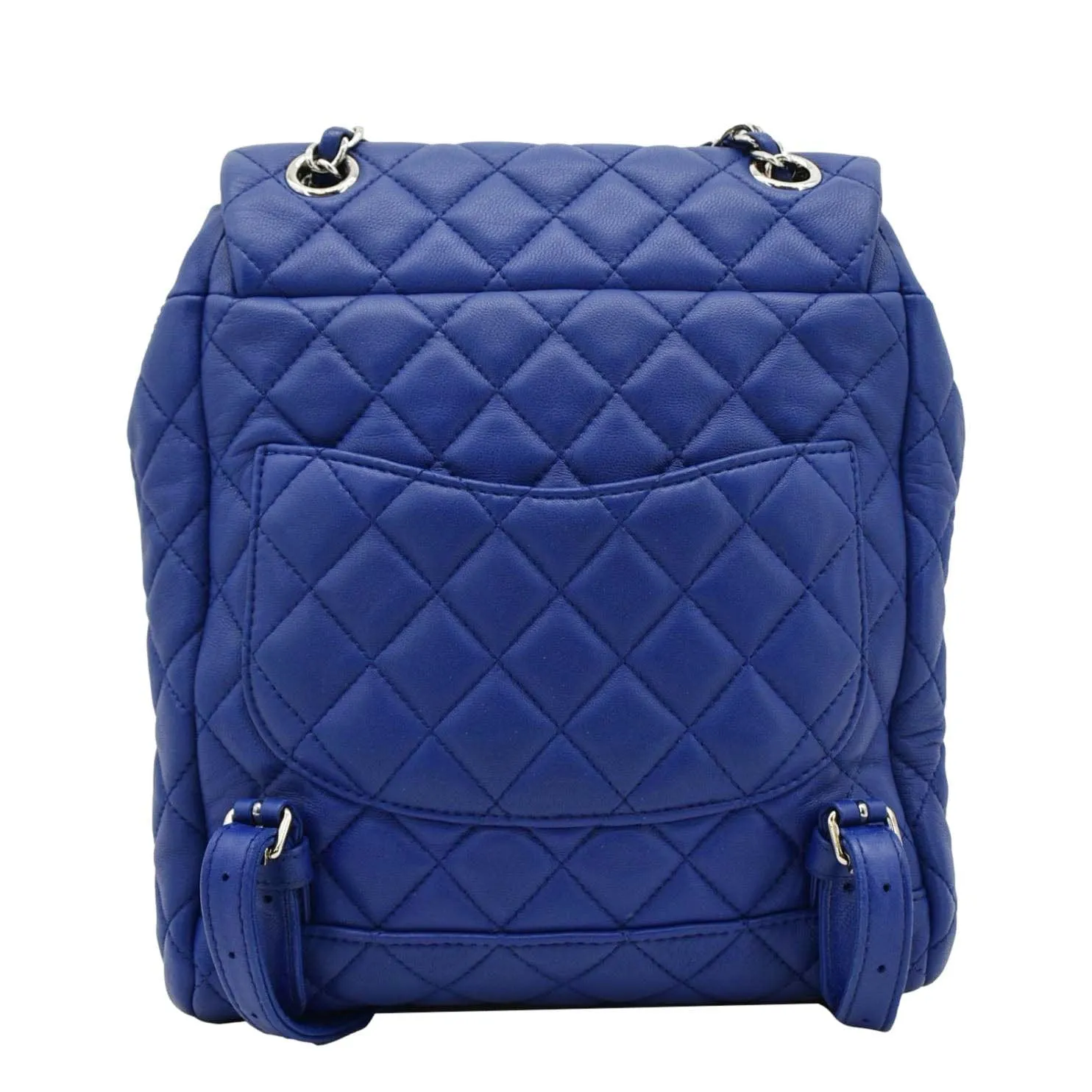 CHANEL Urban Spirit Quilted Leather Backpack Bag Blue