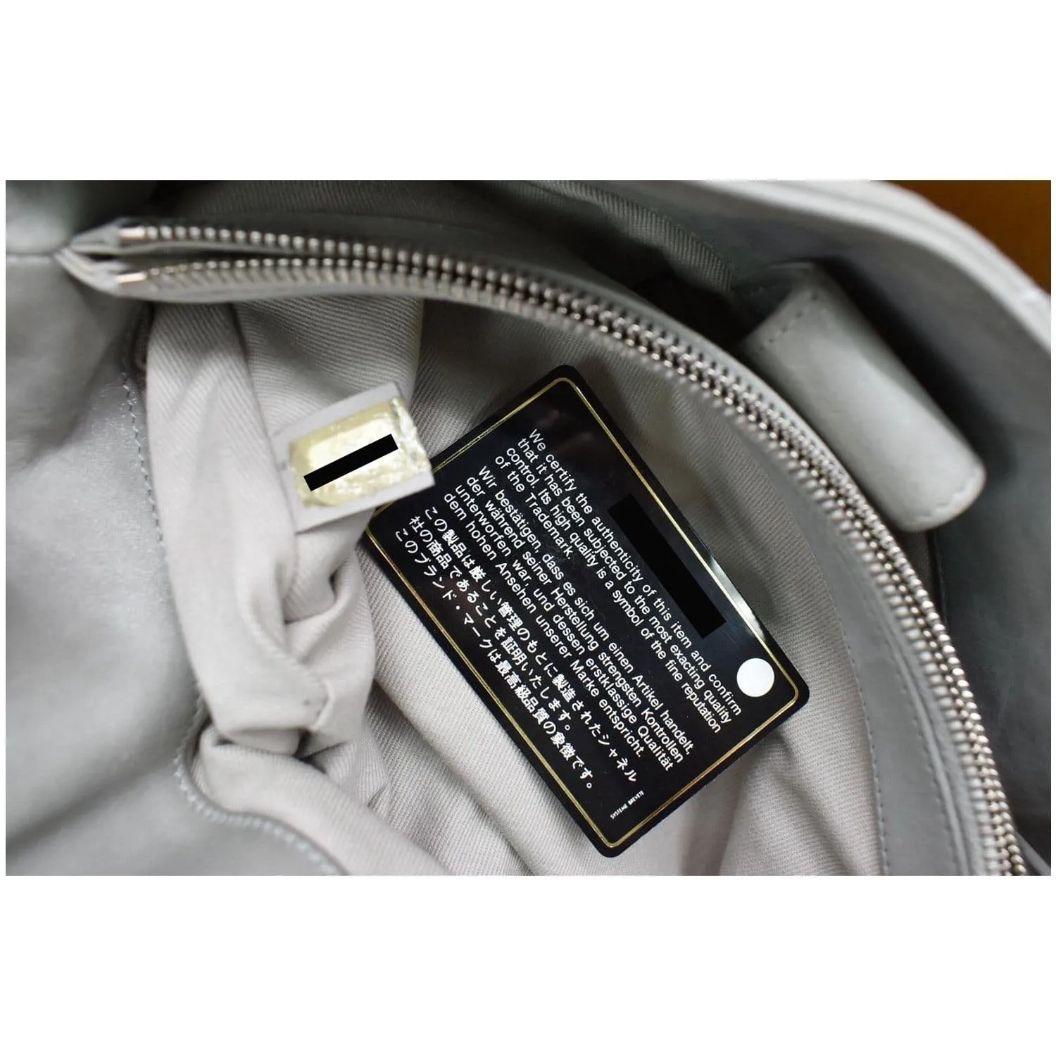Chanel Wild Stitch CC Lambskin Leather Satchel Bag Light Grey