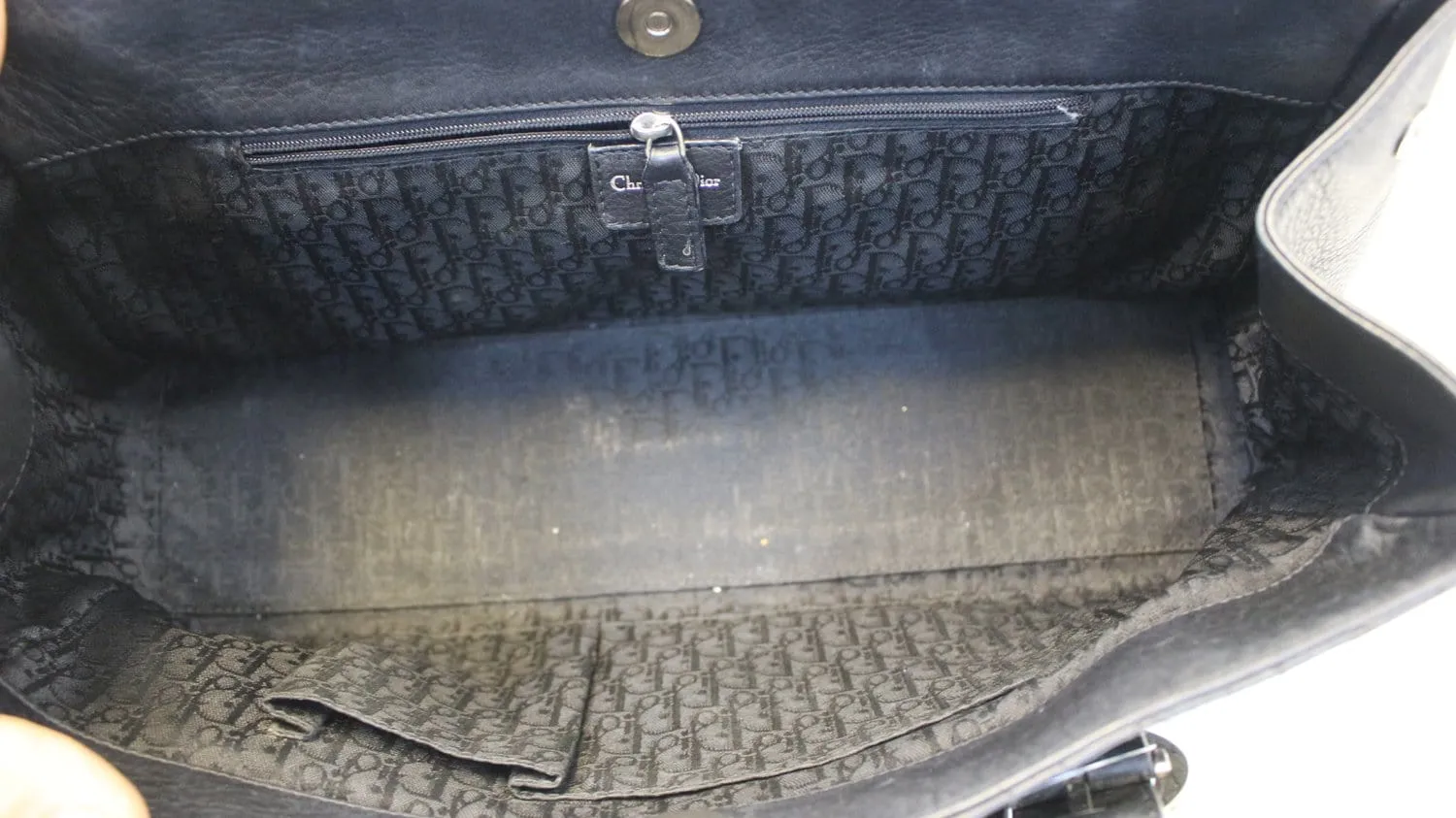 CHRISTIAN DIOR Black Leather Cannage Medium Tote Bag - Sale