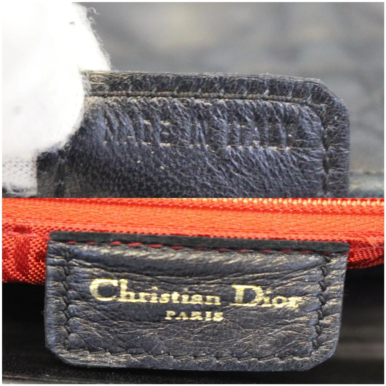 CHRISTIAN DIOR Mini Lady Dior Lambskin Cannage Satchel Bag Black