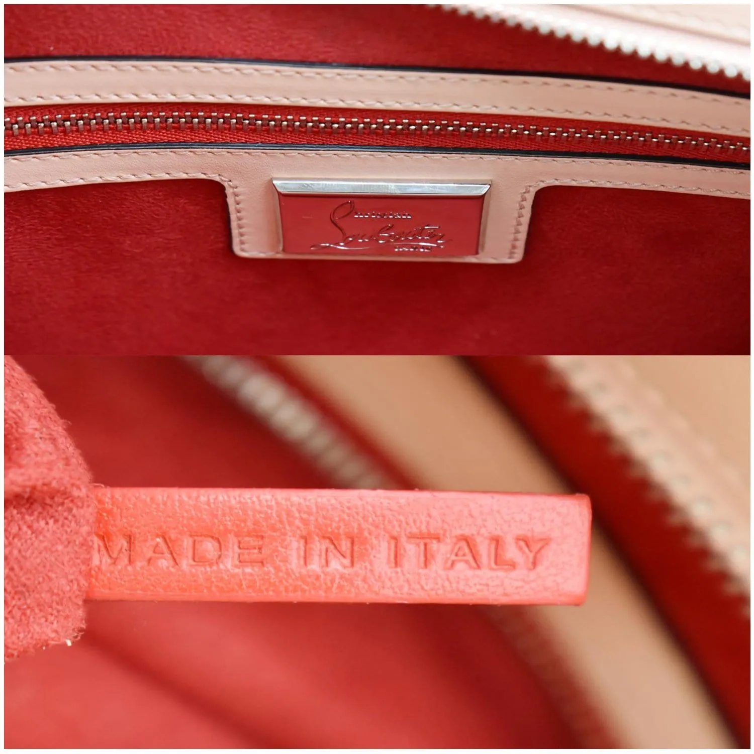 CHRISTIAN LOUBOUTIN Eloise Pebbled Leather Satchel Bag Light Pink - Final Sale