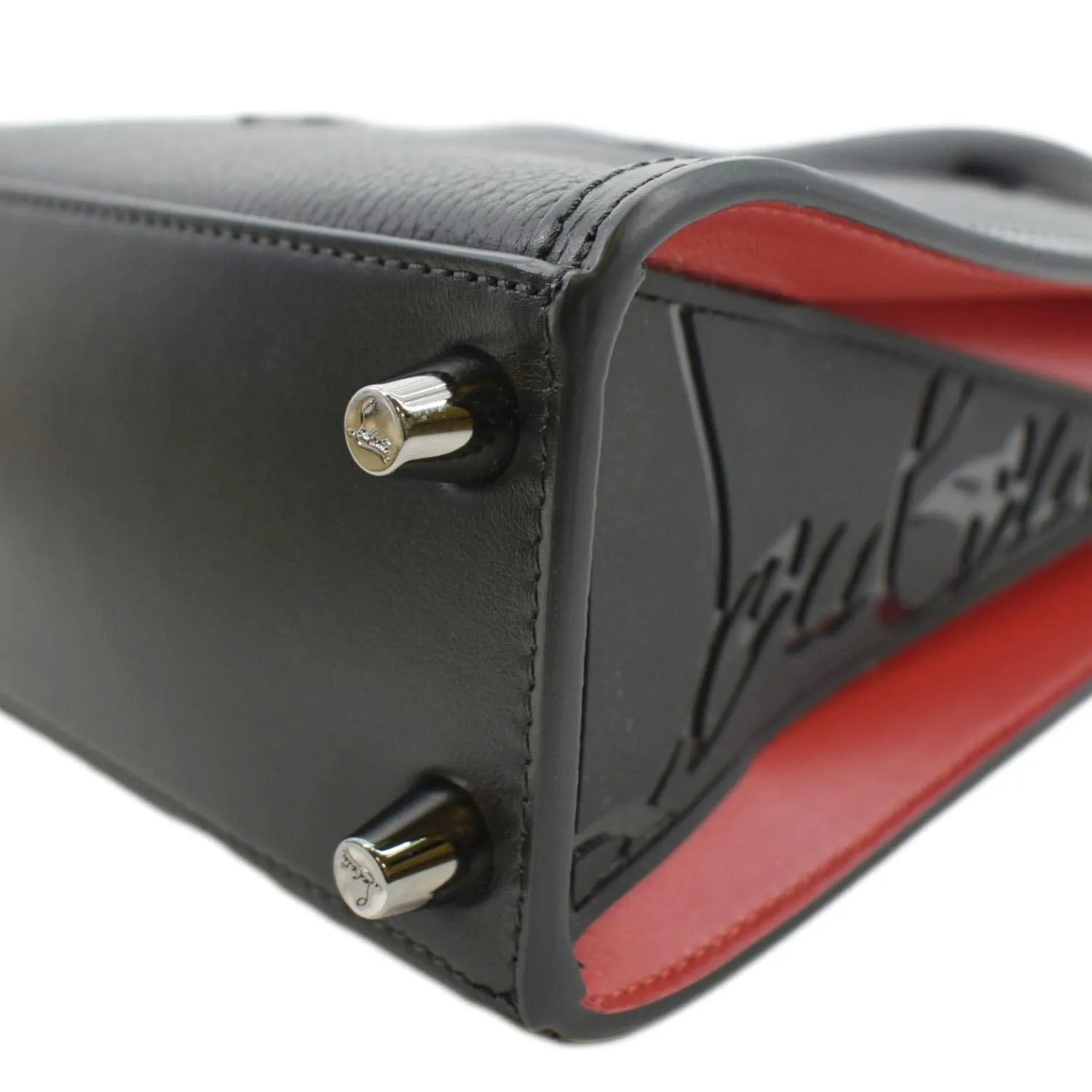 CHRISTIAN LOUBOUTIN Paloma Leather Shoulder Bag Black