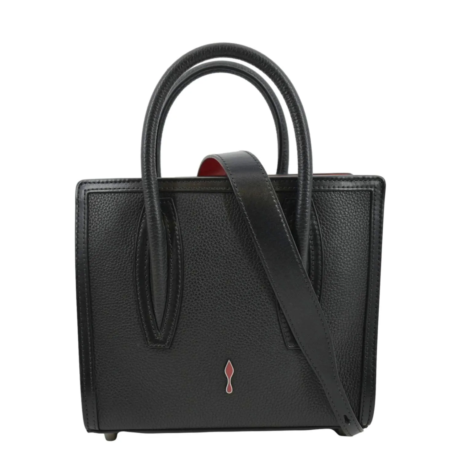 CHRISTIAN LOUBOUTIN Paloma Leather Shoulder Bag Black