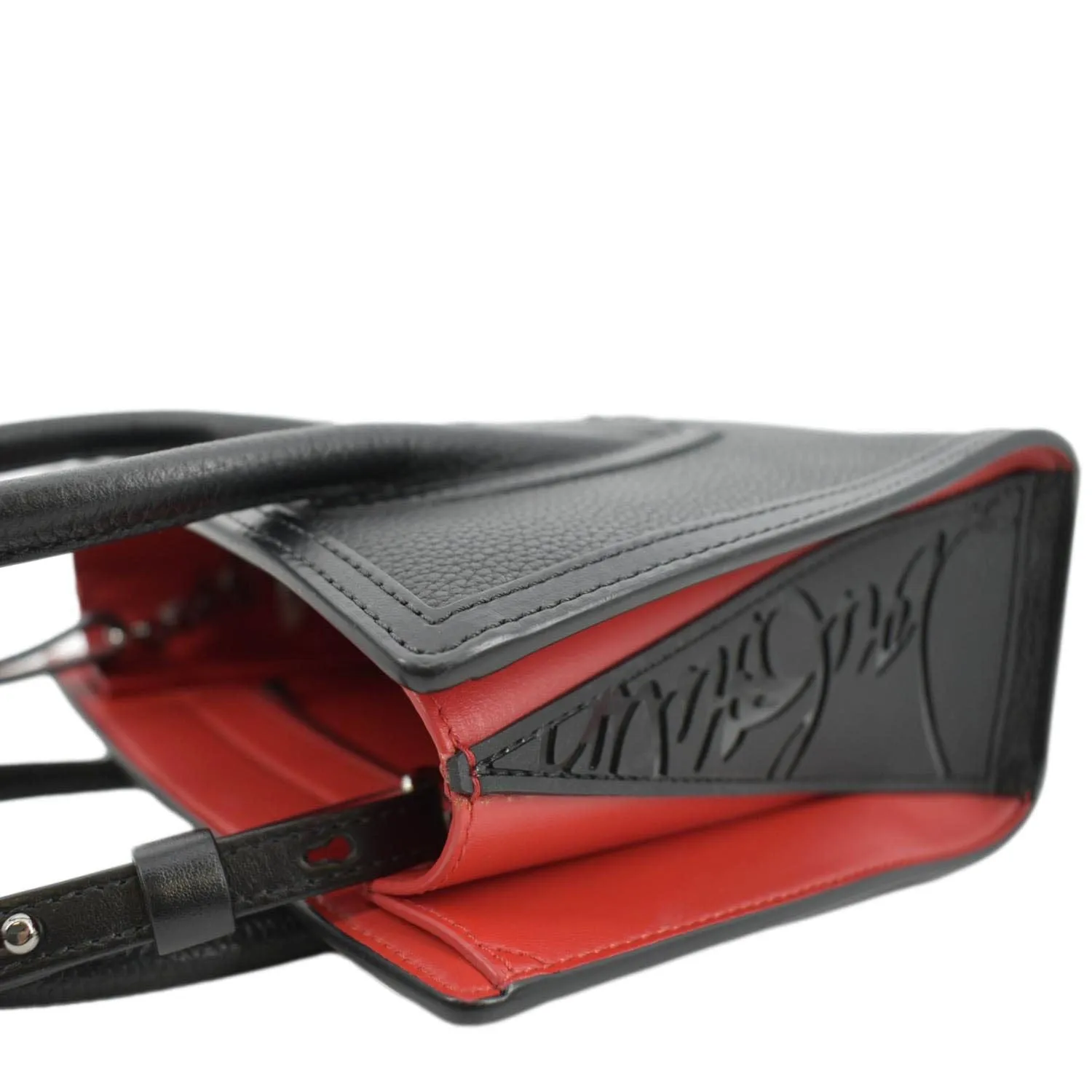 CHRISTIAN LOUBOUTIN Paloma Leather Shoulder Bag Black