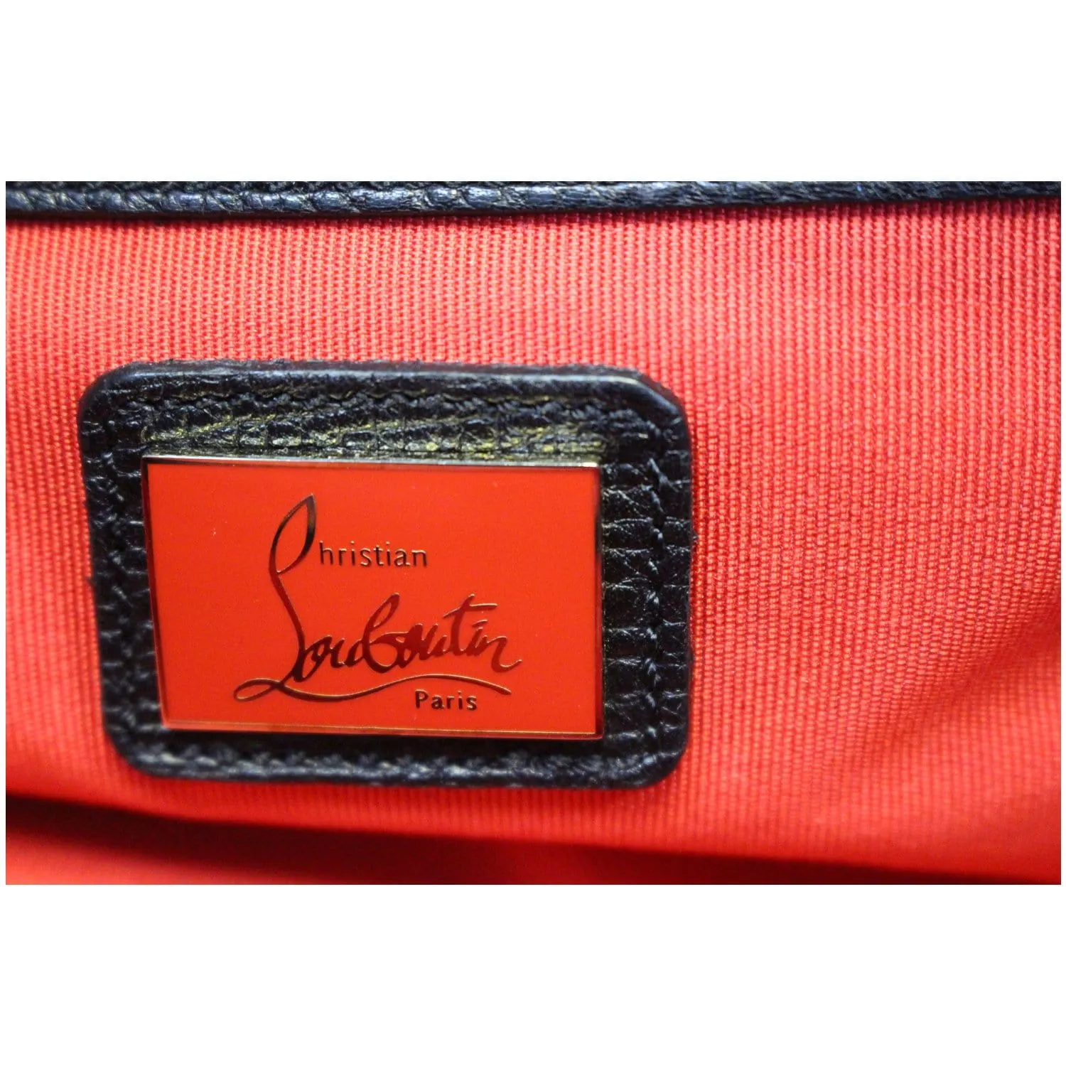 CHRISTIAN LOUBOUTIN Panettone Spike Stud Leather Satchel Bag Black