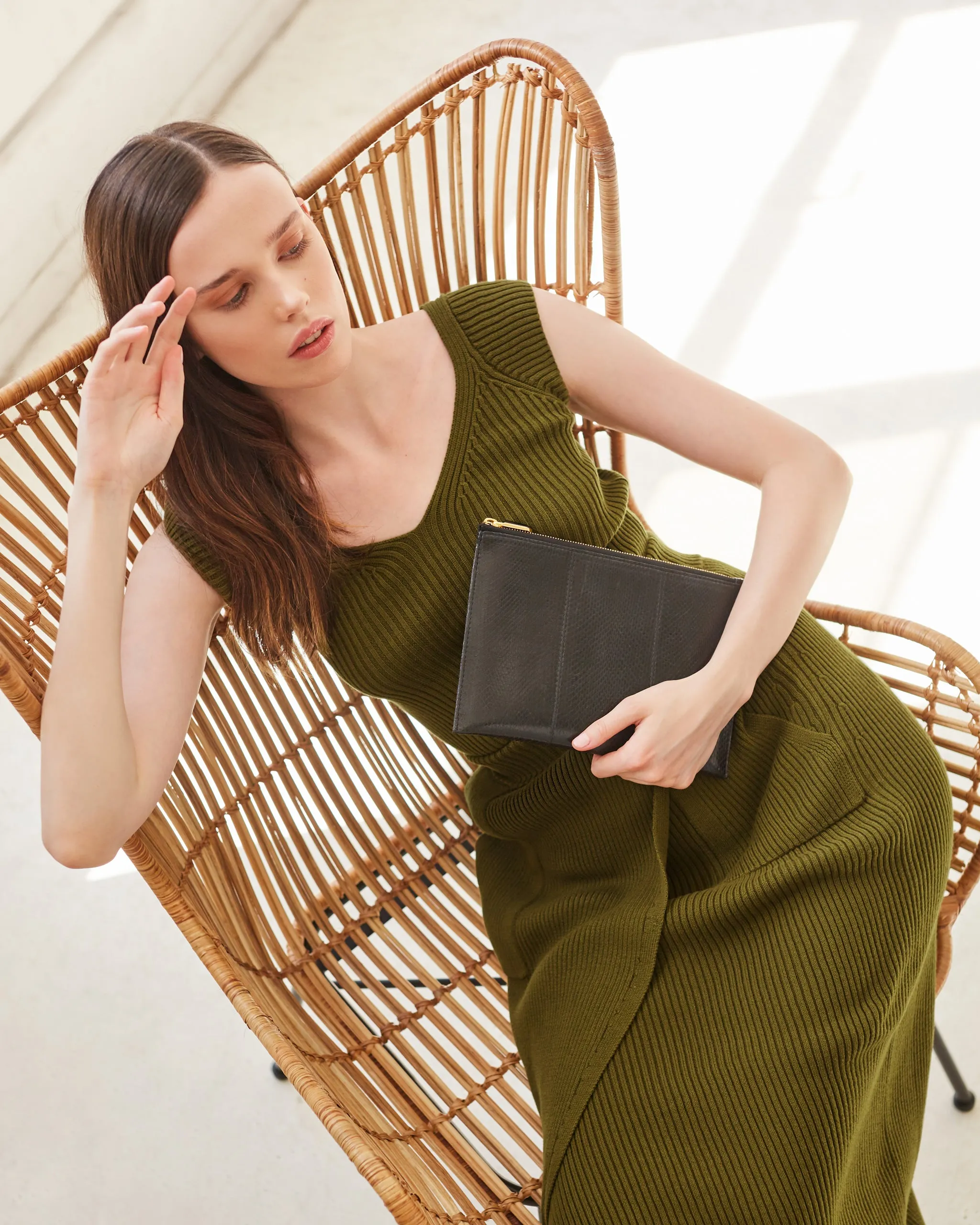 CHRISTINA SNAKESKIN POUCH