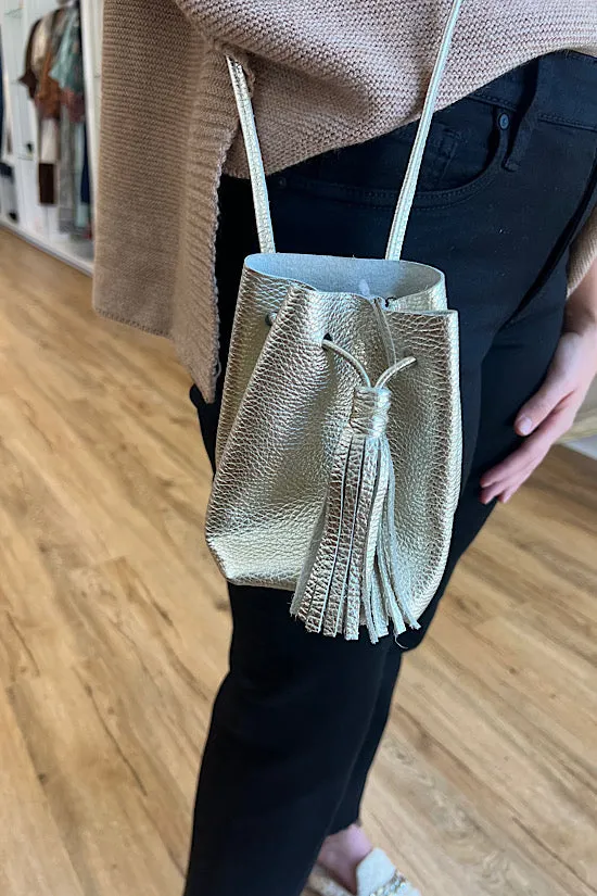 Ciel mirco pouch leather champagne