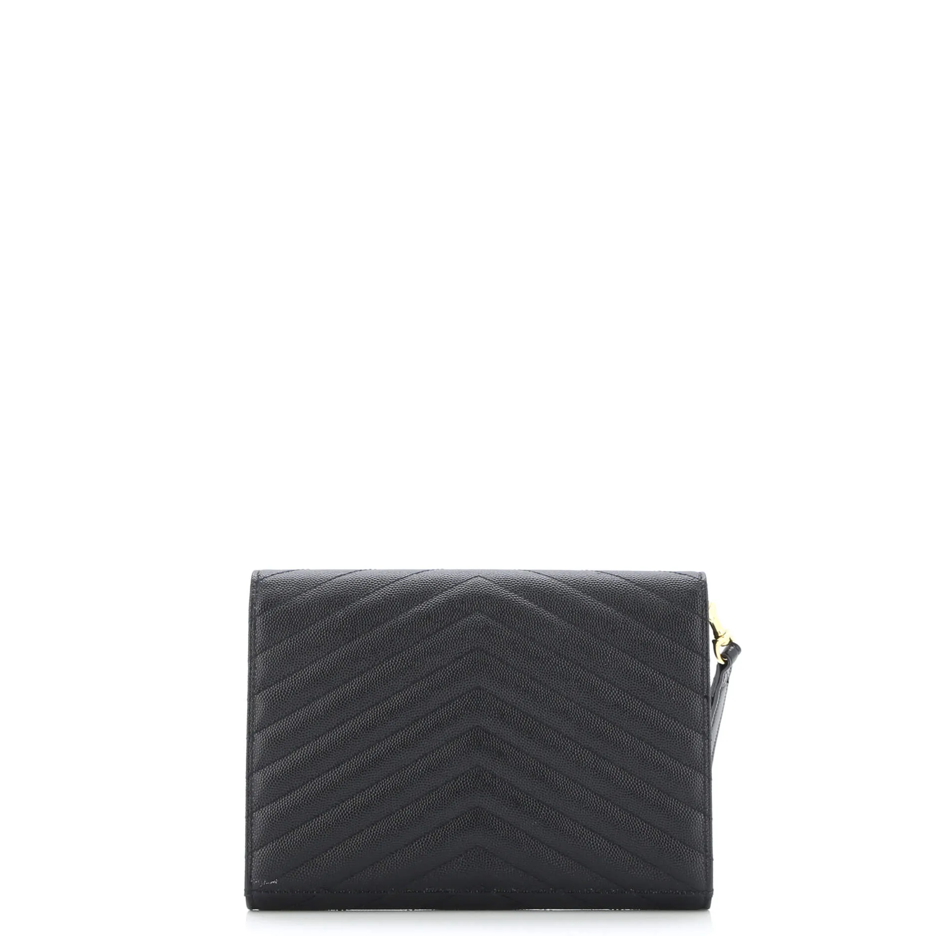 Classic Monogram Envelope Wristlet Clutch Matelasse Chevron Leather