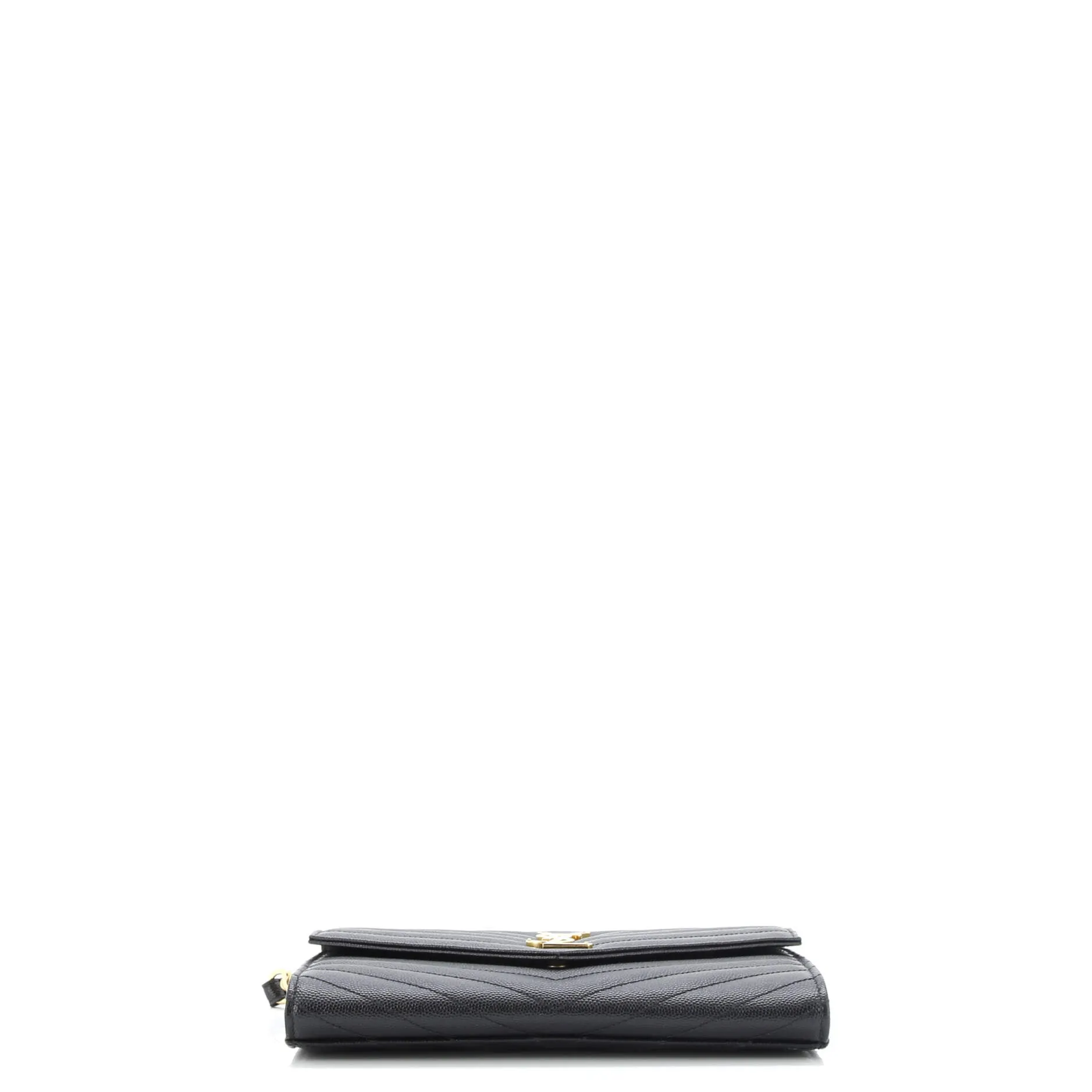 Classic Monogram Envelope Wristlet Clutch Matelasse Chevron Leather