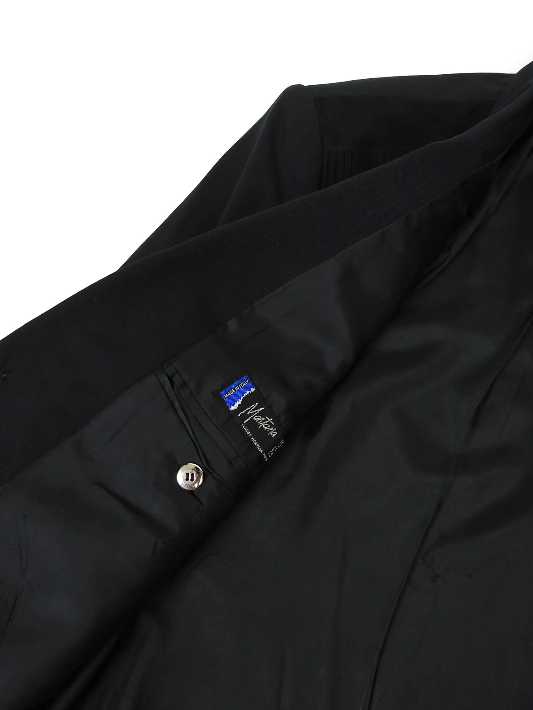 Claude Montana Leather Fringed Blazer