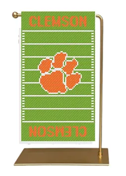 Clemson Football Field Mini Flag Canvas