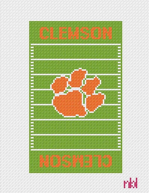 Clemson Football Field Mini Flag Canvas