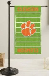 Clemson Football Field Mini Flag Canvas