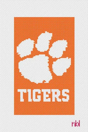 Clemson Mini Flag Canvas