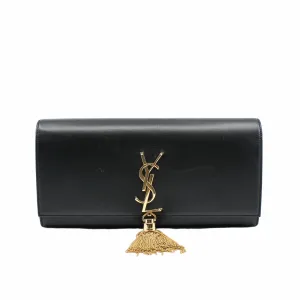 clutch leather black  ghw