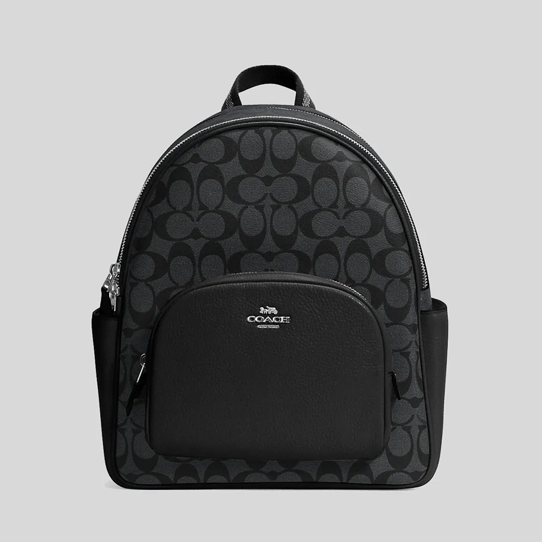 Coach Court Backpack In Signature Canvas Graphite/Black RS-5671