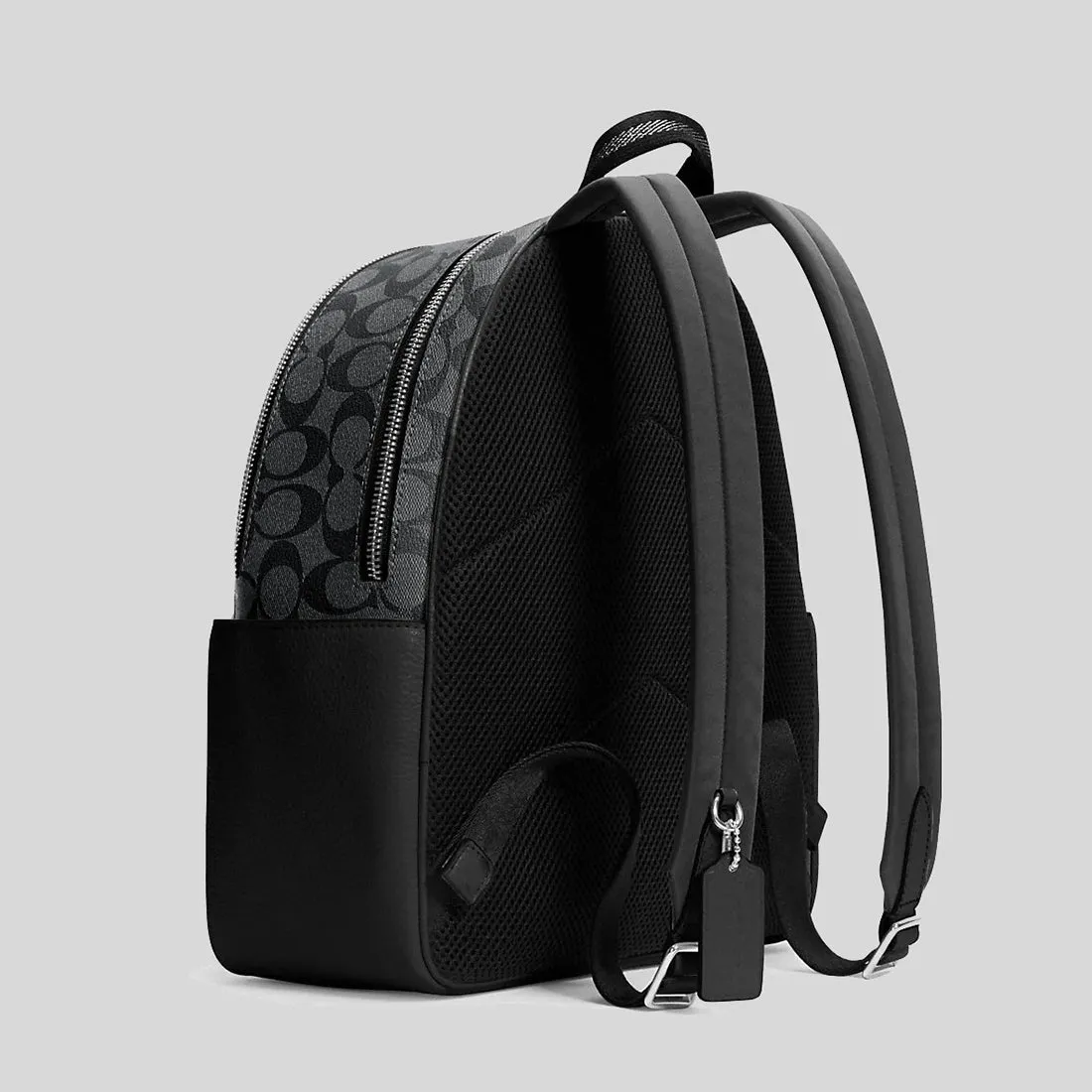 Coach Court Backpack In Signature Canvas Graphite/Black RS-5671