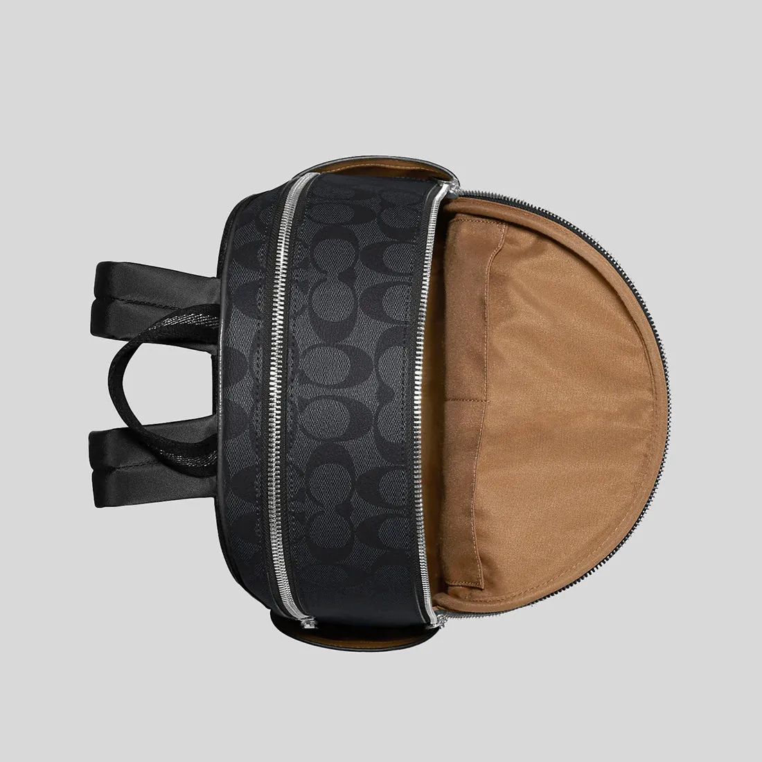 Coach Court Backpack In Signature Canvas Graphite/Black RS-5671