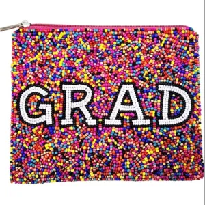 Colorful Grad Beaded Coin Pouch