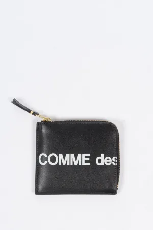COMME DES GARCONS WALLET HUGE LOGO WALLET SA3100 BLACK