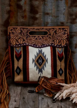 Connie Tooled Leather Saddle Blanket Bag