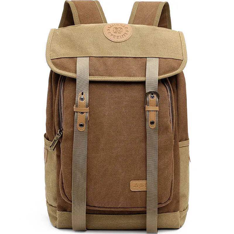 Contrast Color High Quality Canvas Backpack