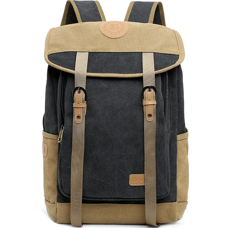 Contrast Color High Quality Canvas Backpack