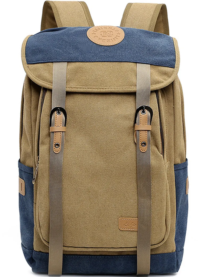 Contrast Color High Quality Canvas Backpack