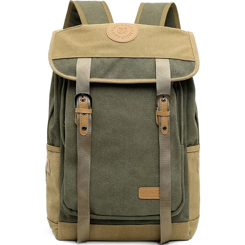 Contrast Color High Quality Canvas Backpack
