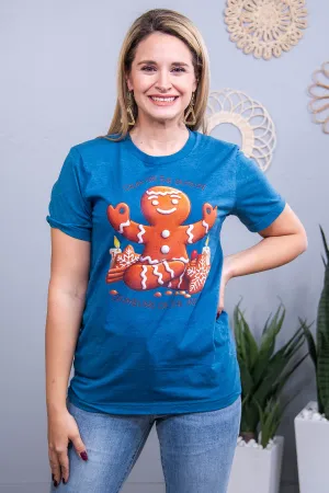 Crumbling On The Inside Deep Heather Teal Graphic Tee - A3840DTE