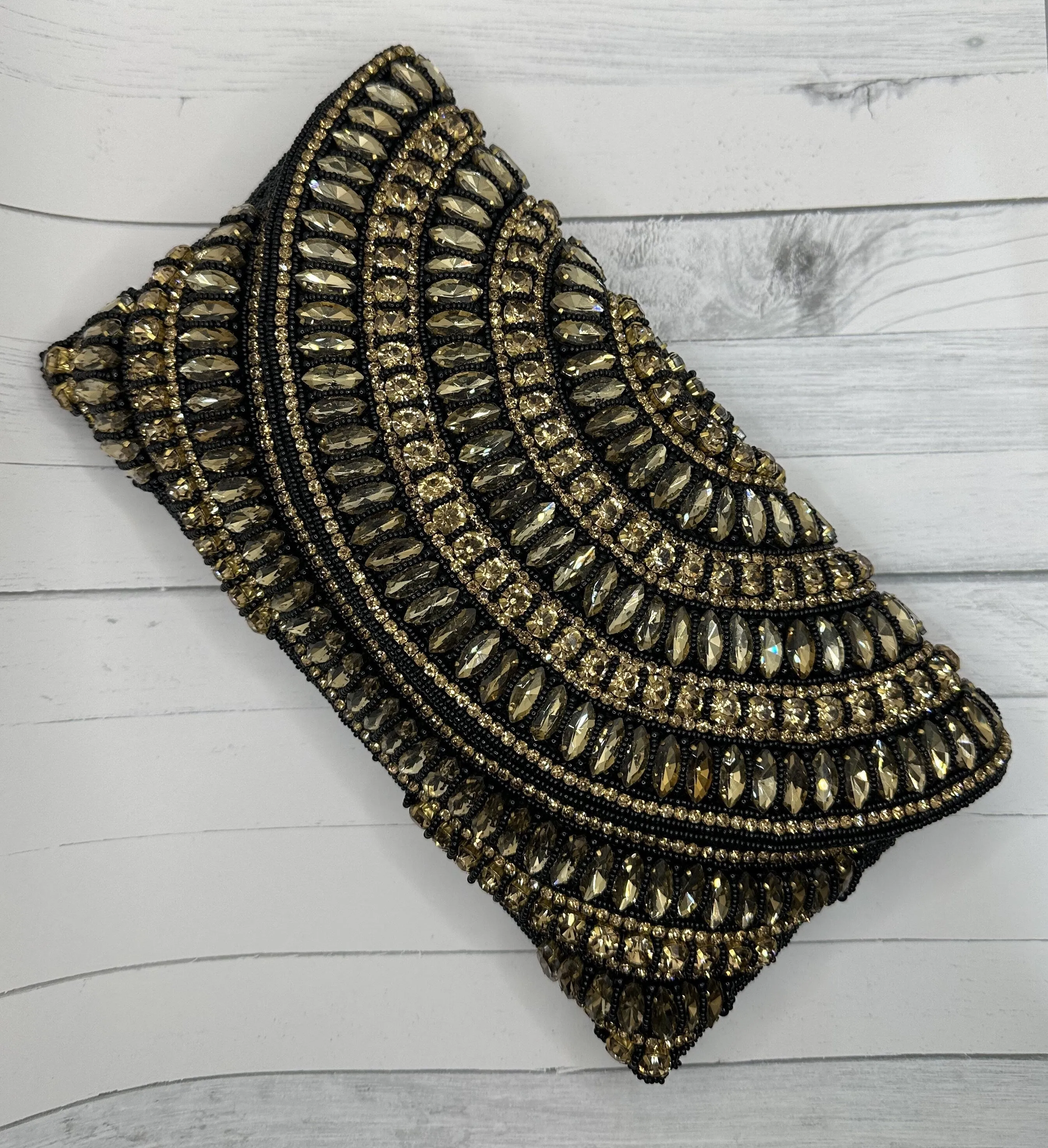 Crystal Embellished Evening bag | Handmade Crystal Bridal Wristlet Clutch | Elegant Envelope Evening Bag | Box Clutches| Embellished Clutch