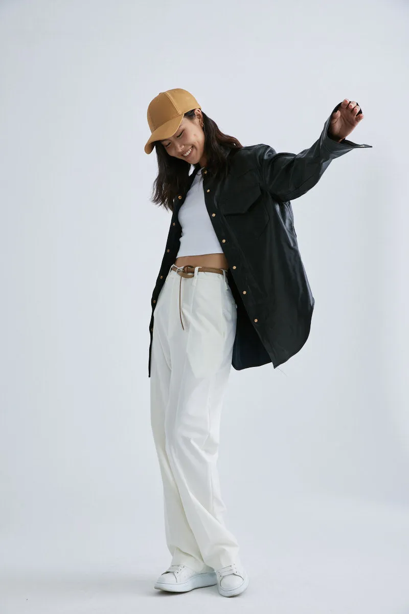 CS5022B Vegan Leather Tailoring Shirt