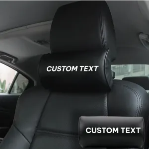 Custom Text For Neck Pillow, Compatible with All Cars, Car Seat Headrest Neck Rest Cushion for Driving Seat Auto Head Rest Neck Support TY13986
