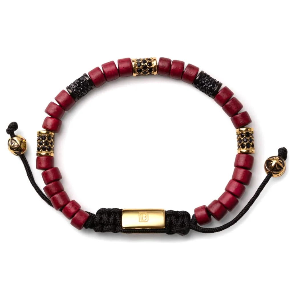 Dark Red with Gold
