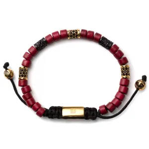 Dark Red with Gold