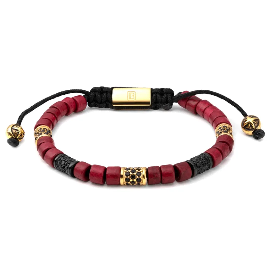 Dark Red with Gold
