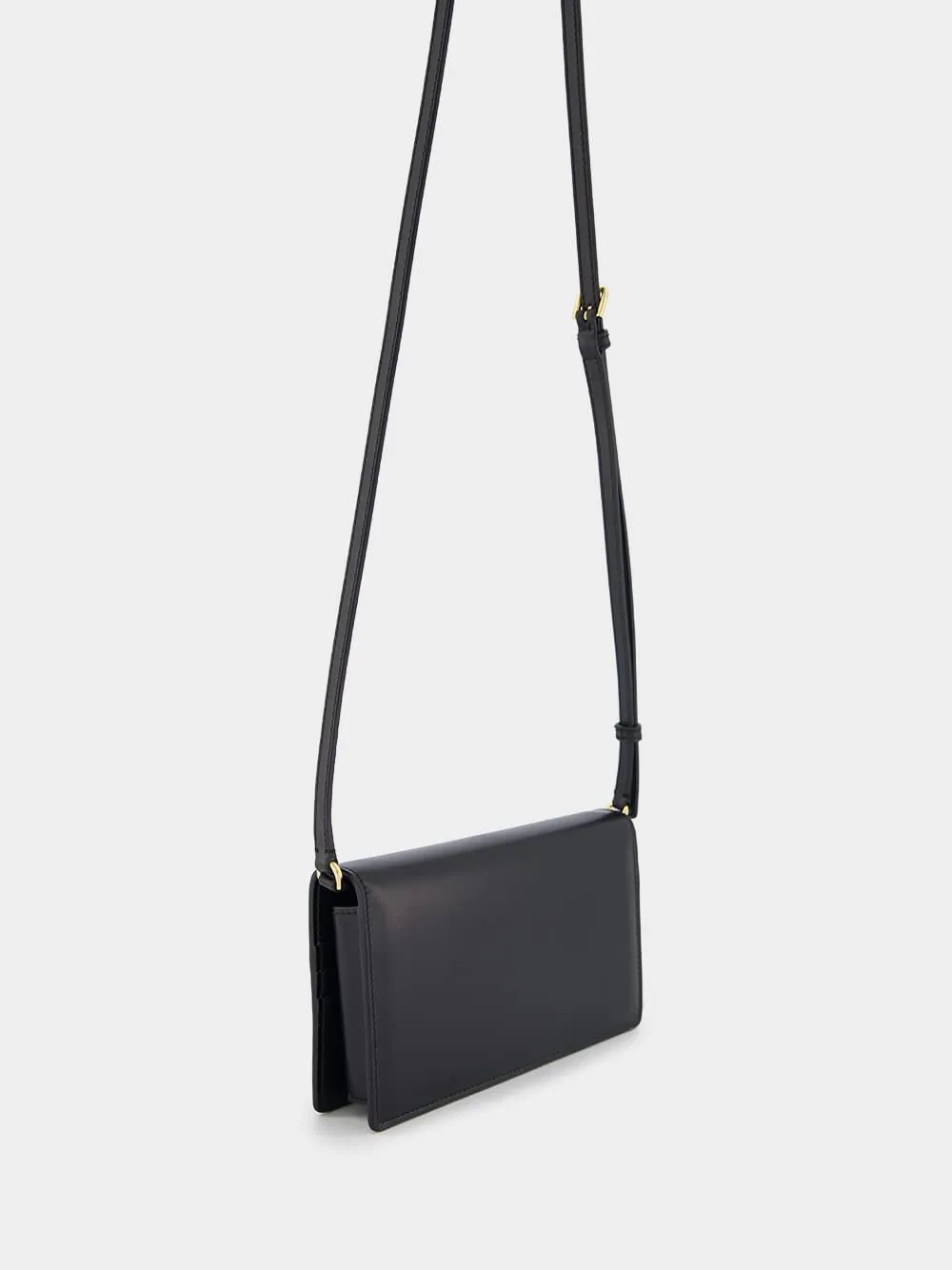 DG-Logo Leather Shoulder Bag