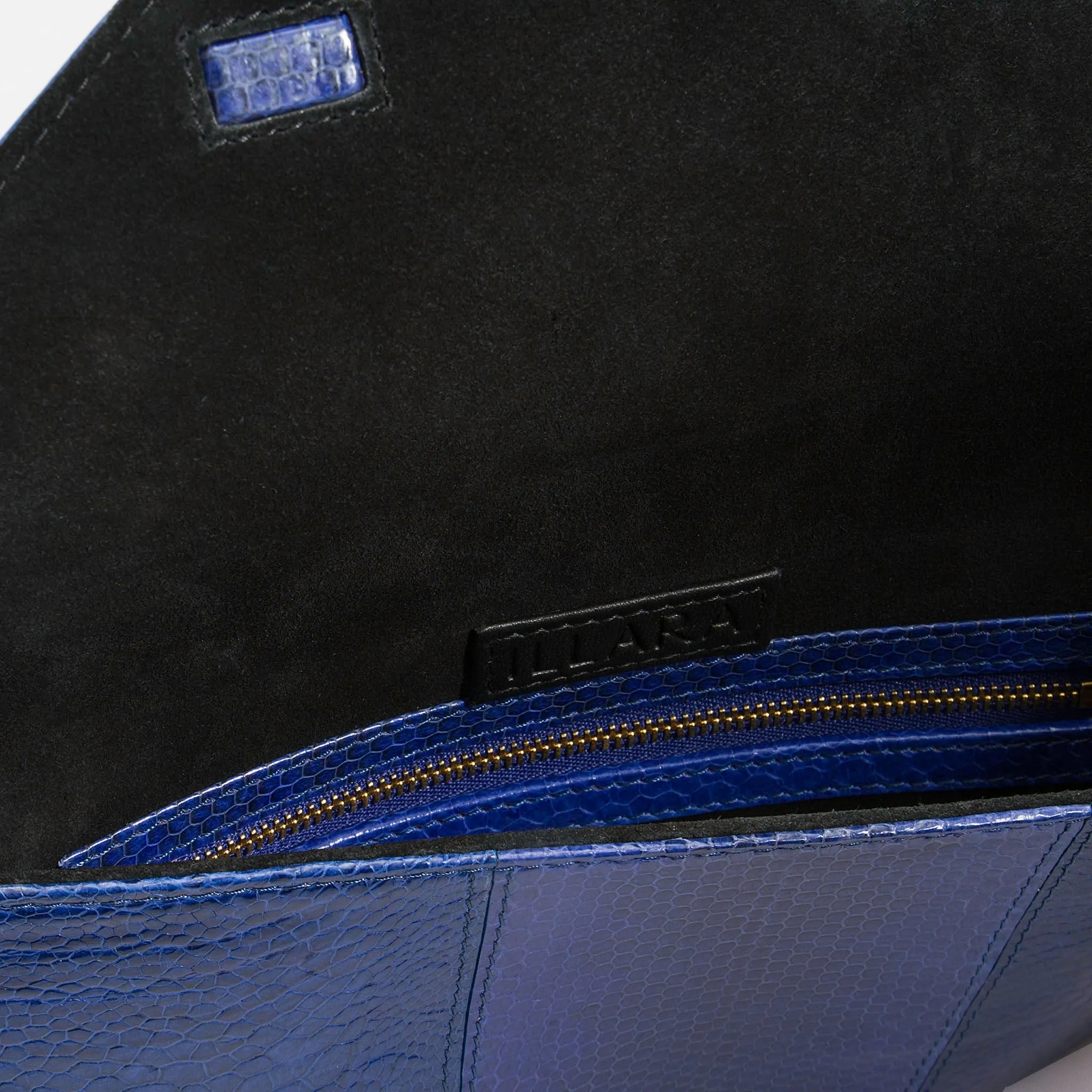 DIANE SNAKESKIN & OSTRICH LEG ENVELOPE CLUTCH
