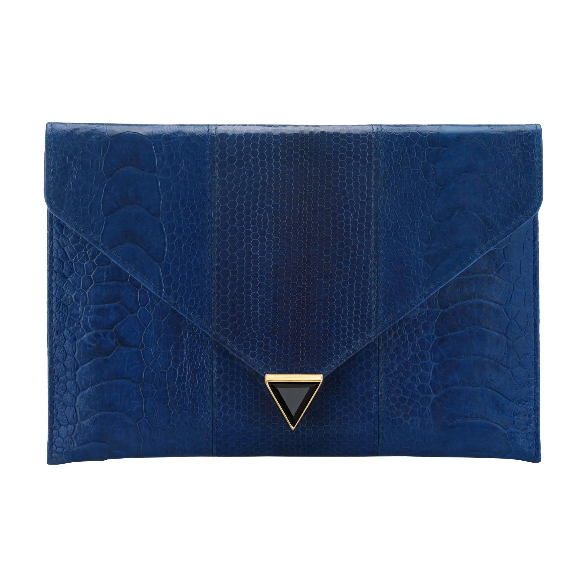 DIANE SNAKESKIN & OSTRICH LEG ENVELOPE CLUTCH