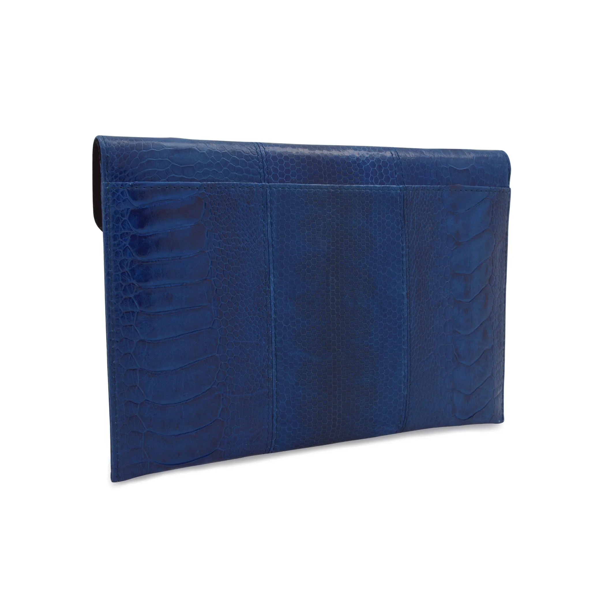DIANE SNAKESKIN & OSTRICH LEG ENVELOPE CLUTCH