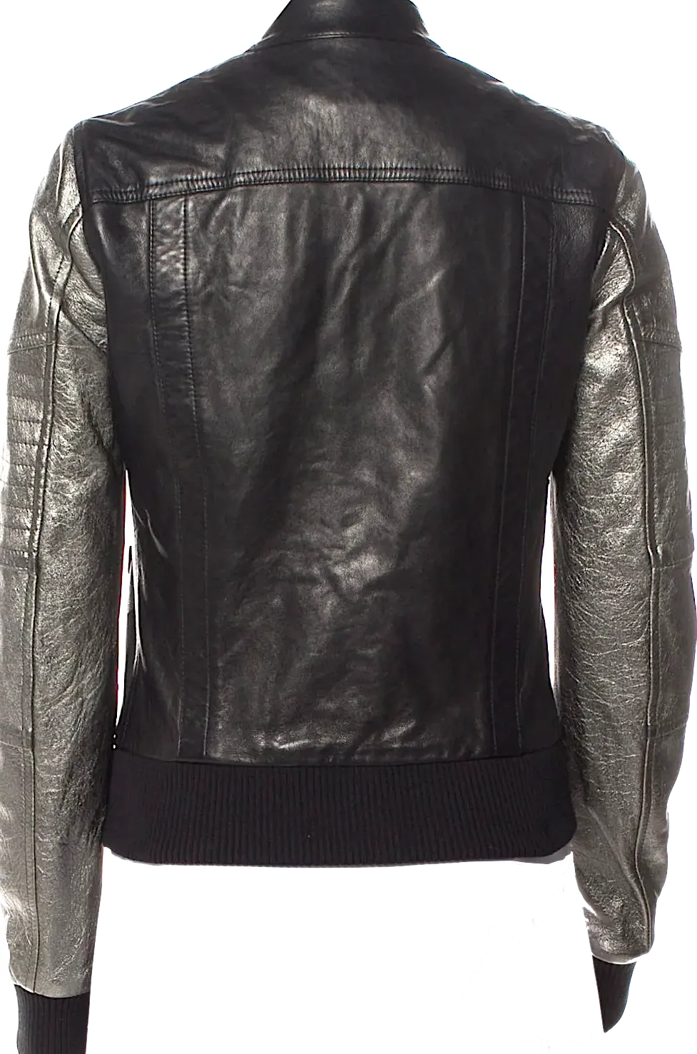 Diesel (Glenn Martens) Black Gold Lambskin Leather Moto Style Jacket