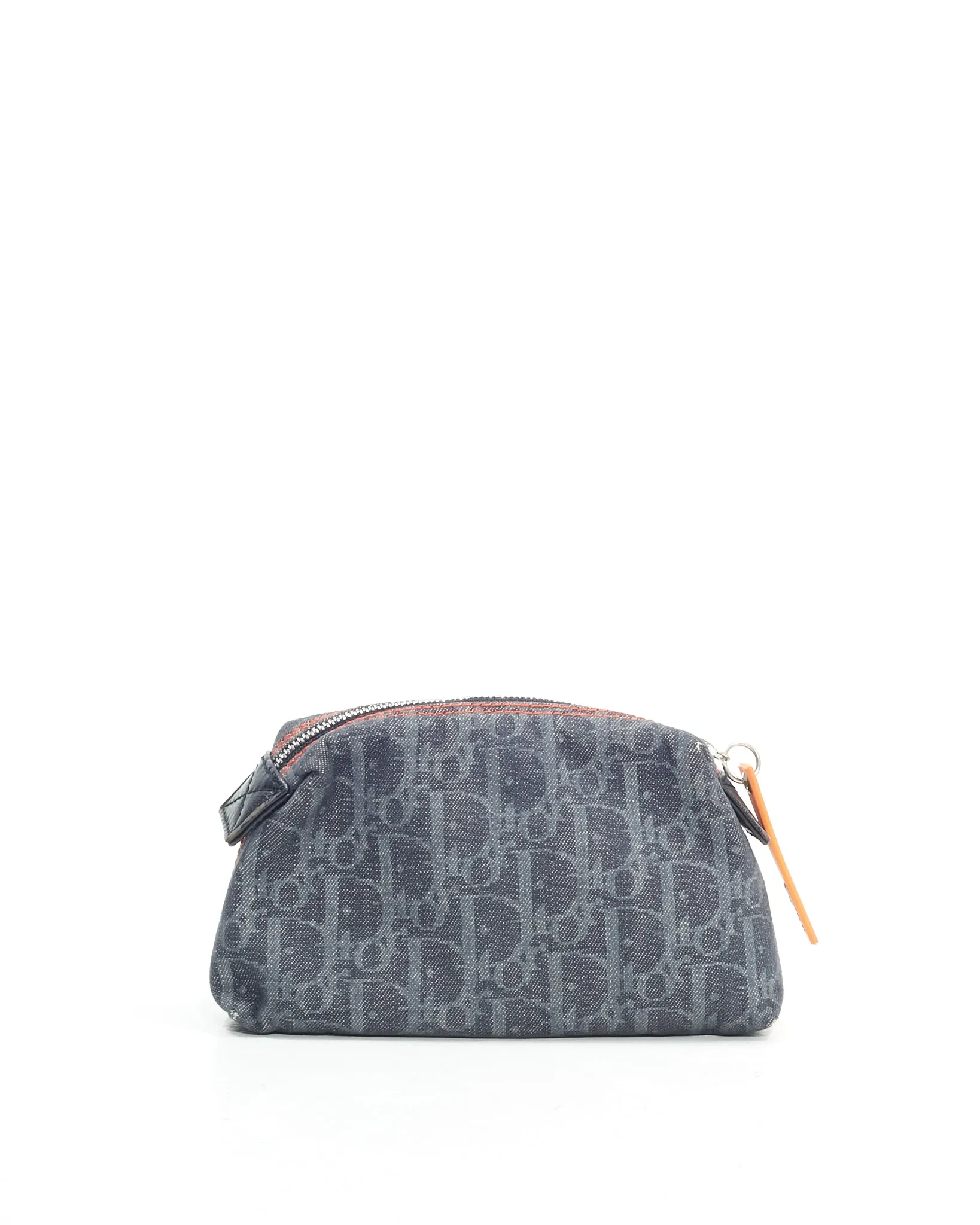 Dior Denim Blue Canvas Oblique Cosmetic Pouch